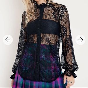 BlackMilk - IMMORTAL LACE HIGH NECK TOP - LIMITED (SOLD OUT)